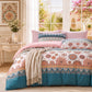 MUXHOMO Duvet Cover Twin/Twin XL Size, 2-Piece Beige Leaves Bedding Set
