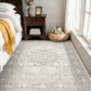 OPPODREAM Soft Area Rugs 5x7, Persian-Inspired Washable Rug, Blue & Gold