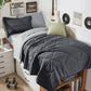 HEVUMYI 7-Piece Queen Comforter Set, Dark Grey Bed in a Bag