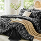 MUXHOMO Sage Green TwinXL Comforter Set, Elegant Floral Print Bed in a Bag 5 Pieces, Ultra Soft & Breathable Reversible Botanical Pattern Bedding Set with Comforter, Sheets, Pillowcase, and Sham