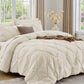 Sasttie Twin Comforter Set, 5-Piece Bed in a Bag, Pintuck Bedding Sets for All Season, Includes Comforter, Flat Sheet, Fitted Sheet, Pillowcase and Pillowsham, Baby Pink