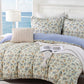 JOLLYVOGUE Floral Duvet Cover Full, 3Pcs Reversible Beige Duvet Cover Set