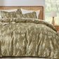 MUXHOMO Duvet Cover Twin/Twin XL Size, 2-Piece Beige Leaves Bedding Set