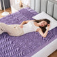 MUXHOMO 2 Inch 7-Zone Twin Mattress Topper, Egg Crate Memory Foam Mattress Topper Twin Size for Back Pain, Lavender Gel Infused Bed Pad, CertiPUR-US and Oeko-TEX Certification (38"×75")