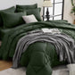 HEVUMYI 7-Piece Queen Comforter Set, Dark Grey Bed in a Bag