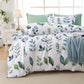 MUXHOMO Sage Green TwinXL Comforter Set, Elegant Floral Print Bed in a Bag 5 Pieces, Ultra Soft & Breathable Reversible Botanical Pattern Bedding Set with Comforter, Sheets, Pillowcase, and Sham