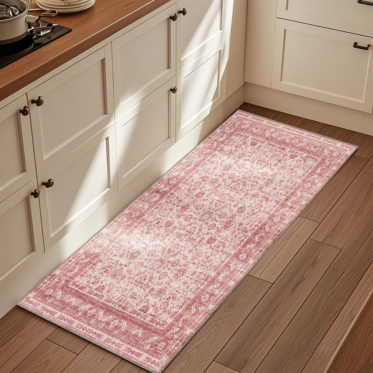 OPPODREAM Vintage Blue Area Rugs 5x7, Washable Rug for Living Room