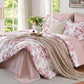 MUXHOMO Twin XL Comforter Set, 7-Piece Floral Bed in a Bag, Sage Green