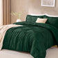 JOLLYVOGUE Twin/Twin XL Comforter Set, Boho Tufted 2PCS Bed Set, Green