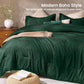 JOLLYVOGUE Twin/Twin XL Comforter Set, Boho Tufted 2PCS Bed Set, Green