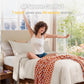 MUXHOMO Beige Twin/Twin XL Comforter Set, All Season Ultra Soft Down Alternative Bedding - 2 Piece Lightweight Bed Set Includes 1 Comforter (68"x88") and 1 Pillow Shams (20"x26")