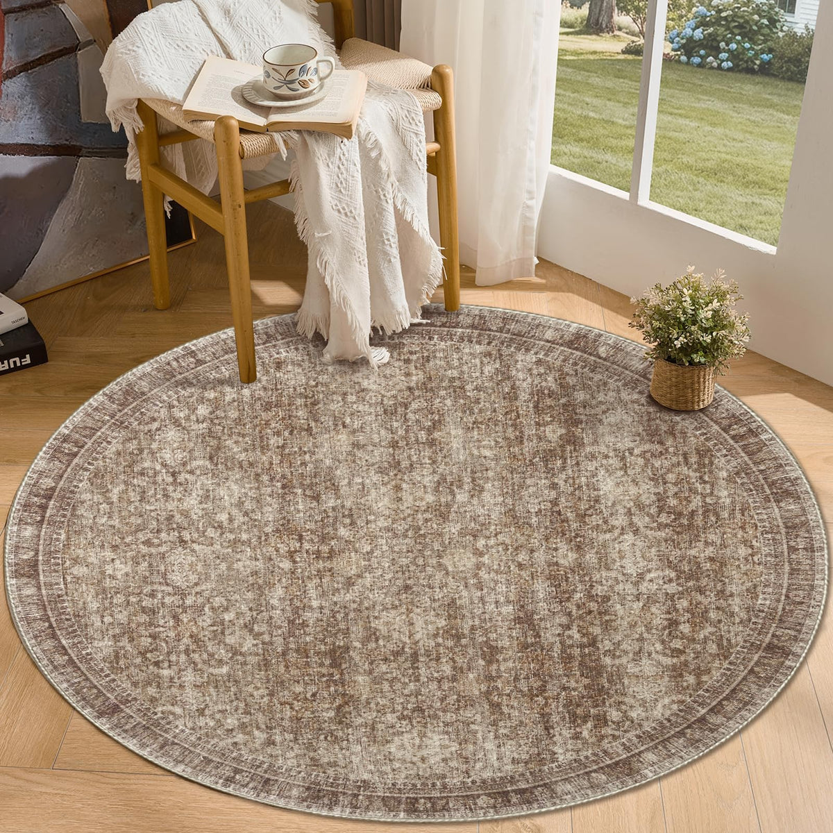 Sasttie 8x10 Area Rugs, Ultra-Soft Washable Rug for Living Room, Beige