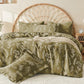 MUXHOMO Duvet Cover Twin/Twin XL Size, 2-Piece Beige Leaves Bedding Set