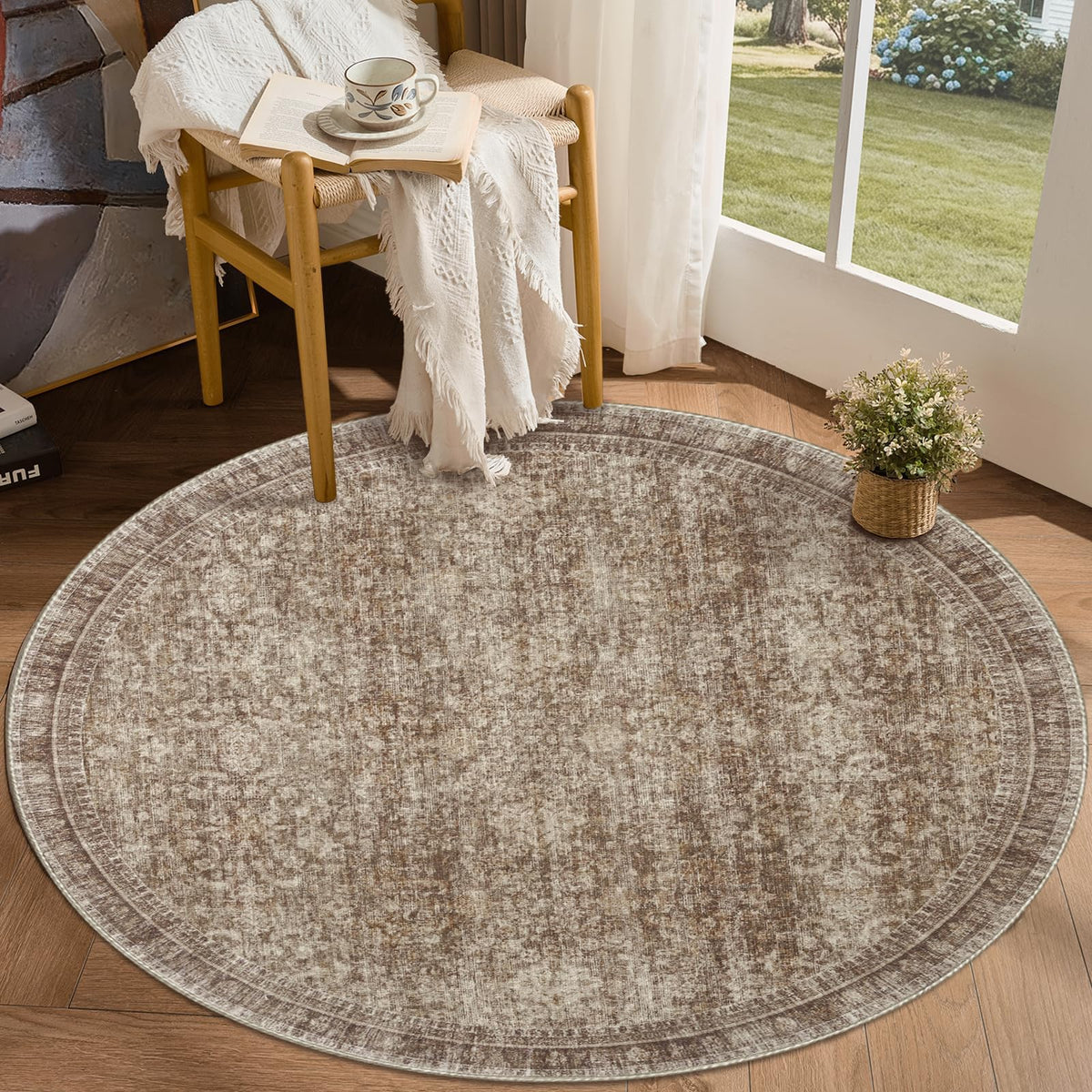 Sasttie 8x10 Area Rugs, Ultra-Soft Washable Rug for Living Room, Beige