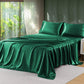 Sasttie Satin Sheets Black Queen Size - 4 Pieces Luxury Soft Black Silky Bed Sheets Set with Pillowcases - Smooth Silk-Like Satin Fwabric, Reinforced 14 Inches Pocket, Oeko-Tex Certified