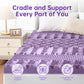 MUXHOMO 2 Inch 7-Zone Twin Mattress Topper, Egg Crate Memory Foam Mattress Topper Twin Size for Back Pain, Lavender Gel Infused Bed Pad, CertiPUR-US and Oeko-TEX Certification (38"×75")