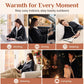JOLLYVOGUE USB Heated Wearable Blanket with Snaps, 35 x 63 Inch, Black