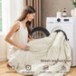 JOLLYVOGUE Queen Comforter Set 7-Piece, Boho Tufted Bed in a Bag, Beige