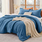 MUXHOMO Beige Twin/Twin XL Comforter Set, All Season Ultra Soft Down Alternative Bedding - 2 Piece Lightweight Bed Set Includes 1 Comforter (68"x88") and 1 Pillow Shams (20"x26")