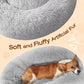 JOLLYVOGUE Small Dog Bed, Calming Soft Anti-Anxiety Donut Cat Bed, Washable Round Fluffy Cushion for Small and Medium Pets (20")