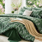 MUXHOMO Sage Green TwinXL Comforter Set, Elegant Floral Print Bed in a Bag 5 Pieces, Ultra Soft & Breathable Reversible Botanical Pattern Bedding Set with Comforter, Sheets, Pillowcase, and Sham