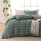 MUXHOMO Duvet Cover Twin/Twin XL Size, 2-Piece Beige Leaves Bedding Set