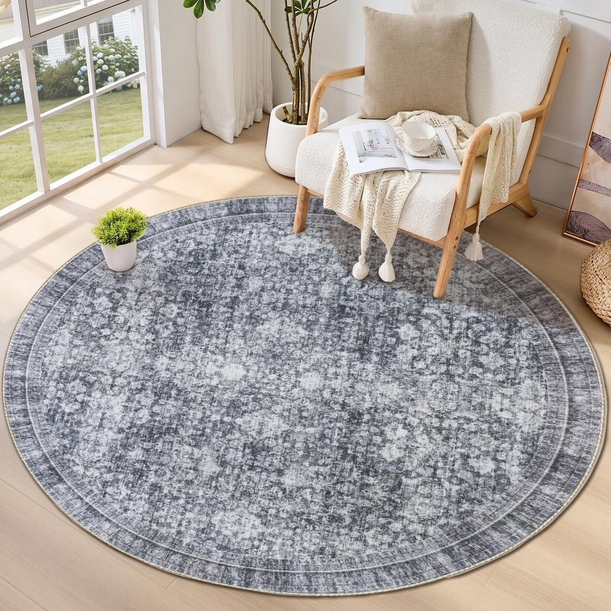 Sasttie 8x10 Area Rugs, Ultra-Soft Washable Rug for Living Room, Beige