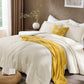 JOLLYVOGUE Queen Comforter Set 7-Piece, Boho Tufted Bed in a Bag, Beige