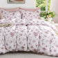 MUXHOMO Duvet Cover Twin/Twin XL Size, 2-Piece Beige Leaves Bedding Set