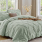 Sasttie Twin Comforter Set, 5-Piece Bed in a Bag, Pintuck Bedding Sets for All Season, Includes Comforter, Flat Sheet, Fitted Sheet, Pillowcase and Pillowsham, Baby Pink