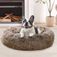 JOLLYVOGUE Dog Bed, Calming Dog Beds for Dogs & Indoor Cats - Donut Washable Cat Bed, Round Fluffy Plush Faux Fur Pet Beds