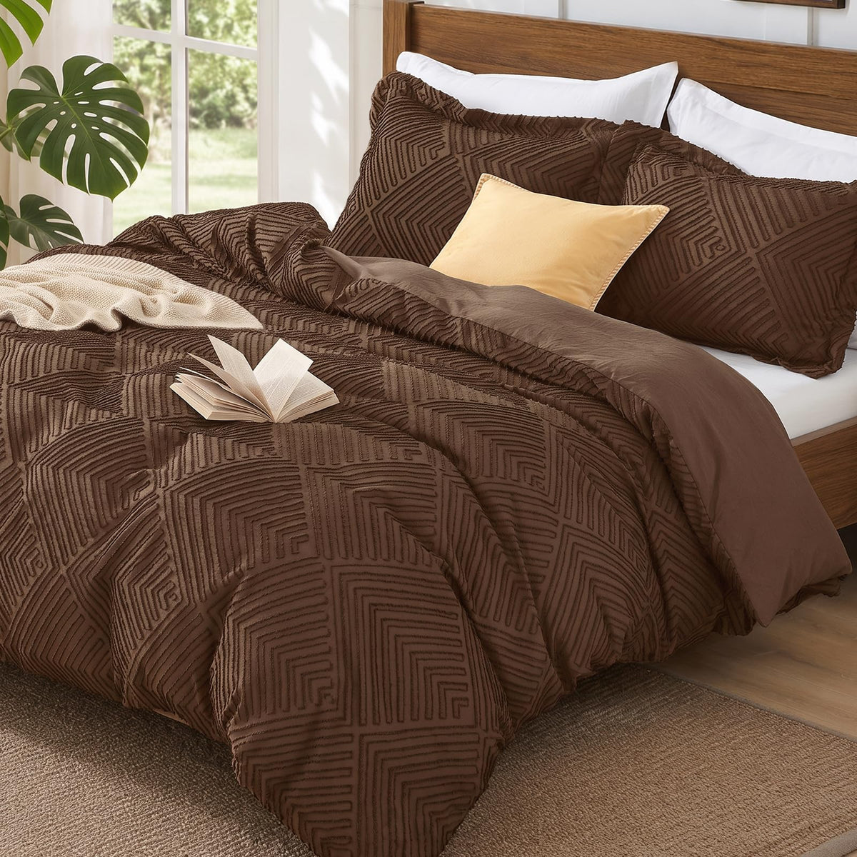 JOLLYVOGUE Twin/Twin XL Duvet Cover, 2-Piece, Soft Pre-Washed Microfiber