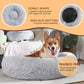JOLLYVOGUE Small Dog Bed, Calming Soft Anti-Anxiety Donut Cat Bed, Washable Round Fluffy Cushion for Small and Medium Pets (20")
