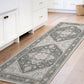 OPPODREAM Soft Area Rugs 5x7, Persian-Inspired Washable Rug, Blue & Gold