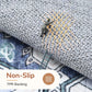 OPPODREAM Soft Area Rugs 5x7, Persian-Inspired Washable Rug, Blue & Gold