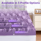 MUXHOMO 2 Inch 7-Zone Twin Mattress Topper, Egg Crate Memory Foam Mattress Topper Twin Size for Back Pain, Lavender Gel Infused Bed Pad, CertiPUR-US and Oeko-TEX Certification (38"×75")