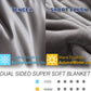 Reversible Weighted Blanket 48''x72'' 15lbs for Adults, Warm Short Plush and Cool Tencel Fabric Double-Sided Weighted Blanket for All Season Use - Carry Bag Included