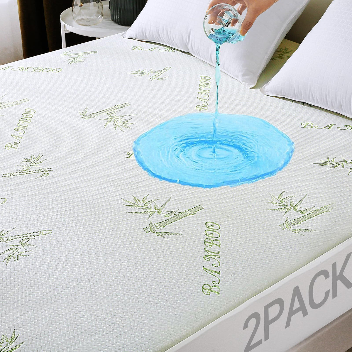 Queen Mattress Protector, 100% Waterproof Mattress Cover Queen Size Bed