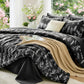 MUXHOMO Sage Green TwinXL Comforter Set, Elegant Floral Print Bed in a Bag 5 Pieces, Ultra Soft & Breathable Reversible Botanical Pattern Bedding Set with Comforter, Sheets, Pillowcase, and Sham