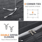 Duvet Cover Queen Size, Seersucker Bedding Set, 3 Pieces, Dark Grey