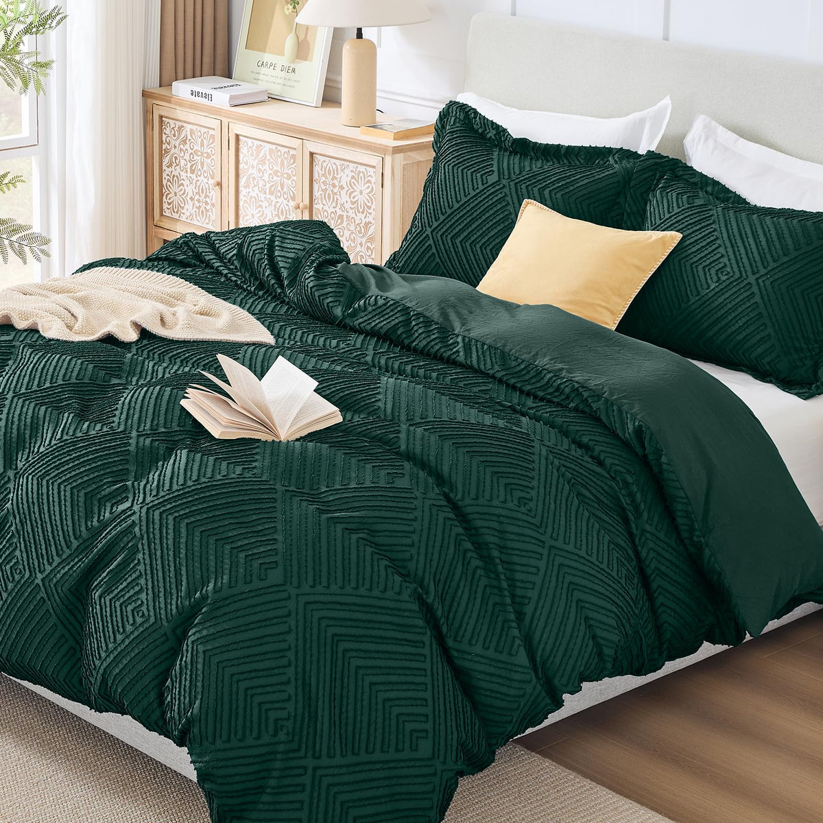 JOLLYVOGUE Twin/Twin XL Duvet Cover, 2-Piece, Soft Pre-Washed Microfiber