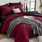 HEVUMYI 7-Piece Queen Comforter Set, Dark Grey Bed in a Bag