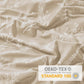 MUXHOMO Duvet Cover Twin/Twin XL Size, 2-Piece Beige Leaves Bedding Set
