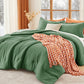 MUXHOMO Beige Twin/Twin XL Comforter Set, All Season Ultra Soft Down Alternative Bedding - 2 Piece Lightweight Bed Set Includes 1 Comforter (68"x88") and 1 Pillow Shams (20"x26")