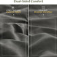 JOLLYVOGUE Queen Comforter Set, Cationic Dyeing Bed in a Bag 7 Pieces, Double-Tone Bedding Set with Down Alternative Comforter, Sheets, Pillowcases & Shams, Dark Grey