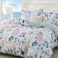 JOLLYVOGUE Floral Duvet Cover Full, 3Pcs Reversible Beige Duvet Cover Set