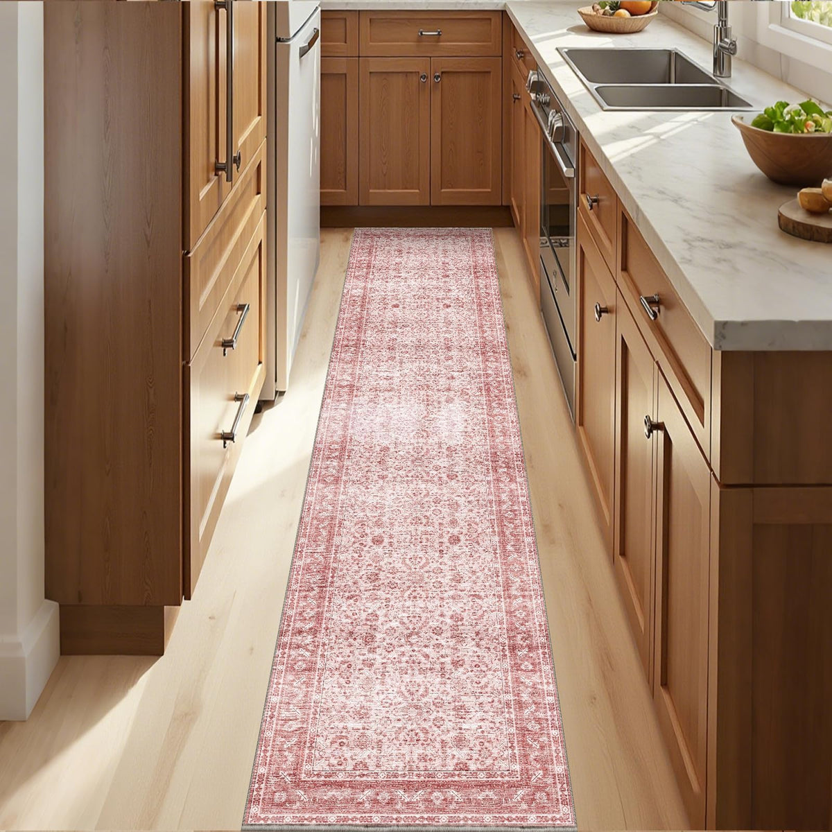 OPPODREAM Vintage Blue Area Rugs 5x7, Washable Rug for Living Room