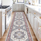 OPPODREAM Soft Area Rugs 5x7, Persian-Inspired Washable Rug, Blue & Gold