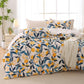 MUXHOMO Duvet Cover Twin/Twin XL Size, 2-Piece Beige Leaves Bedding Set