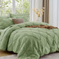 Sasttie Twin Comforter Set, 5-Piece Bed in a Bag, Pintuck Bedding Sets for All Season, Includes Comforter, Flat Sheet, Fitted Sheet, Pillowcase and Pillowsham, Baby Pink